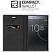 Custodia Compatibile Con Sony Xperia Xz1 Compact In Nero Di Notte - Coperchio Protettiva Con Chiusura Magnetica, Funzione Stand E Tasca Per Le Carte - Foto miniatura 8