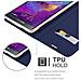 Custodia Compatibile Con Samsung Galaxy Note 4 In Classy Blu Scuro - Coperchio Protettiva Con Chiusura Magnetica, Funzione Stand E Tasca Per Le Carte - Foto miniatura 6