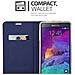 Custodia Compatibile Con Samsung Galaxy Note 4 In Classy Blu Scuro - Coperchio Protettiva Con Chiusura Magnetica, Funzione Stand E Tasca Per Le Carte - Foto miniatura 7