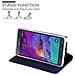Custodia Compatibile Con Samsung Galaxy Note 4 In Classy Blu Scuro - Coperchio Protettiva Con Chiusura Magnetica, Funzione Stand E Tasca Per Le Carte - Foto miniatura 8