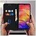 Custodia Redmi Note 7 Portacarte Funzione Supporto Cover Silicone - Nero - Foto miniatura 5