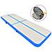 Tappetino Ginnastica Gonfiabile con Pompa 300x100x15 cm PVC Blu - Foto miniatura 1