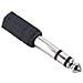 Audio Adapter 3,5 mm Female Jack Stereo - 6,3 mm Male Plug Stereo 3.5 mm F 6.3 mm M Nero cavo di interfaccia e adattatore - Foto miniatura 1