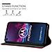 Custodia Compatibile Con Motorola One Action In Rosso Mela - Coperchio Protettiva Con Chiusura Magnetica, Funzione Stand E Tasca Per Le Carte - Foto miniatura 2