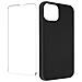 Cover Silicone Morbido Iphone 13 Pro Max Nera + Vetro Temperato 9h Trasparente - Foto miniatura 2