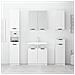 Mobile Da Bagno A Parete Bianco 32x20x67 Cm - Foto miniatura 3