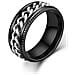 Anello Antistress Con Funzione Di Apertura Bottiglia Acciaio Inox Black - Foto miniatura 1