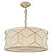 Lampadario Contemporaneo Messina Metallo Oro 1 Luce Diffusore Lino Su Pvc - Foto miniatura 1
