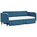 Divano Letto Estraibile Con Cassetti Blu 80x200 Cm In Velluto - Foto miniatura 4