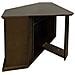 Camino Elettrico Caminetto Da Terra Ad Angolo In Legno Noce L126 X P78 X H83 - Foto miniatura 4