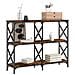 Tavolo Consolle Rovere Fumo 100x28x80,5 Cm In Legno Multistrato - Foto miniatura 3