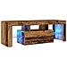 Mobile Porta Tv Con Led Legno Antico 120x36,5x40 Cm Multistrato - Foto miniatura 3