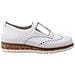 Mezze Scarpe Da Donna In Pelle Bianca 39 - Foto miniatura 1