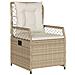 Set da Pranzo da Giardino 7 pz con Cuscini Beige in Polyrattan - Foto miniatura 5