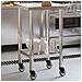 Tavolo Da Lavoro Cucina Con Ruote 55x55x85 Cm In Acciaio Inox - Foto miniatura 1