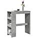 Tavolo Bar con Rastrelliera Grigio 90x40x103,5 cm Multistrato - Foto miniatura 2