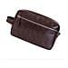 Borsa Da Toilette Da Uomo, Borsa Da Viaggio In Pelle Pu Con Manico Dark Coffee - Foto miniatura 3