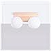 Lampada Da Soffitto Bulbo 2 In Legno Naturale Sl. 1683 - Moderno Lampada Da Soffitto Legno Naturale /bianco 16x29x12 Cm - Foto miniatura 2