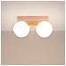 Lampada Da Soffitto Bulbo 2 In Legno Naturale Sl. 1683 - Moderno Lampada Da Soffitto Legno Naturale /bianco 16x29x12 Cm - Foto miniatura 3