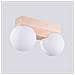 Lampada Da Soffitto Bulbo 2 In Legno Naturale Sl. 1683 - Moderno Lampada Da Soffitto Legno Naturale /bianco 16x29x12 Cm - Foto miniatura 8