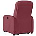 Poltrona Alzapersona Reclinabile Elettrica Rosso Vino Tessuto - Foto miniatura 7