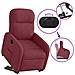 Poltrona Alzapersona Reclinabile Elettrica Rosso Vino Tessuto - Foto miniatura 8