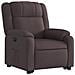 Poltrona Alzapersona Reclinante Elettrica Marrone Scuro Tessuto - Foto miniatura 3