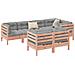 Set Divani Giardino 7 pz Cuscini Legno Massello Abete Douglas - Foto miniatura 2