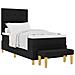 Letto Box Spring  con materasso e panchina Nero 90x200 cm Tessuto - Foto miniatura 1