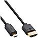 Slim Cavo HDMI ad altissima velocità AM /DM 8K4K placcato oro nero 2m - Foto miniatura 1