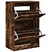 Scarpiera Rovere Fumo 60x34x96,5 cm in Legno Multistrato - Foto miniatura 1