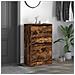 Scarpiera Rovere Fumo 60x34x96,5 cm in Legno Multistrato - Foto miniatura 3