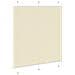 Tenda Plissettata Crema 120x100 cm Larghezza Tessuto 119,4 cm - Foto miniatura 4