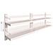 Lusso Casadino -  Mensole Galleggianti A 2 Livelli 2 Pz In Acciaio Inox 240x30 Cm - Foto miniatura 2