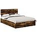 Letto con Contenitore con testiera Rovere fumé 140 x 200 cm - Foto miniatura 1