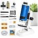 Microscopio educativo digitale per bambini con luce LED, zoom 100-250x, blu - Foto miniatura 4