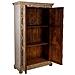Armadio In Legno Marrone Fatto A Mano 102x44x183h - Foto miniatura 3
