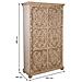 Armadio In Legno Marrone Fatto A Mano 102x44x183h - Foto miniatura 5