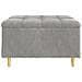Pouf contenitore Grigio chiaro 80 x 80 x 45 cm Velluto - Foto miniatura 6