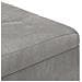 Pouf contenitore Grigio chiaro 80 x 80 x 45 cm Velluto - Foto miniatura 7