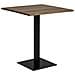 Tavolo Bistrot Lignano In Rovere Affumicato Con Base In Metallo Nero 70x70x75 Cm - Foto miniatura 2