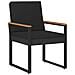 Set Mobili da Esterno con cuscino 4 pcs Nero polyrattan - Foto miniatura 5