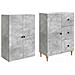 Set di armadi 2 pcs 66 x 34,5 x 90 cm Legno ingegnerizzato - Foto miniatura 3