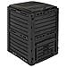 Compostiera da giardino Nero 59,5 x 60 x 81,5 cm 280 l 100% PP - Foto miniatura 1