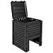 Compostiera da giardino Nero 59,5 x 60 x 81,5 cm 280 l 100% PP - Foto miniatura 3
