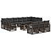 Set Divano da Giardino 14 pz Grigio e Grigio Scuro polyrattan - Foto miniatura 1