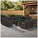 Set Divano da Giardino 14 pz Grigio e Grigio Scuro polyrattan - Foto miniatura 7