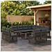 Set Divano da Giardino 12 pz Grigio e Grigio Scuro polyrattan - Foto miniatura 2