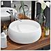 Lavandino Rotondo in Ceramica Bianca 40 x 15 cm - Foto miniatura 1