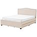 Letto Con Contenitore In Tessuto Beige 180x200cm Montpellier - Foto miniatura 10